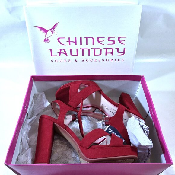 NIB Chinese Laundry Red Suede Shoes Size 8 - Picture 1 of 5
